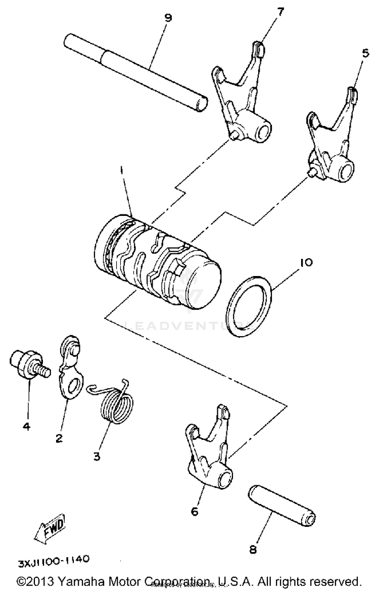 Shift Cam-Fork Schematic