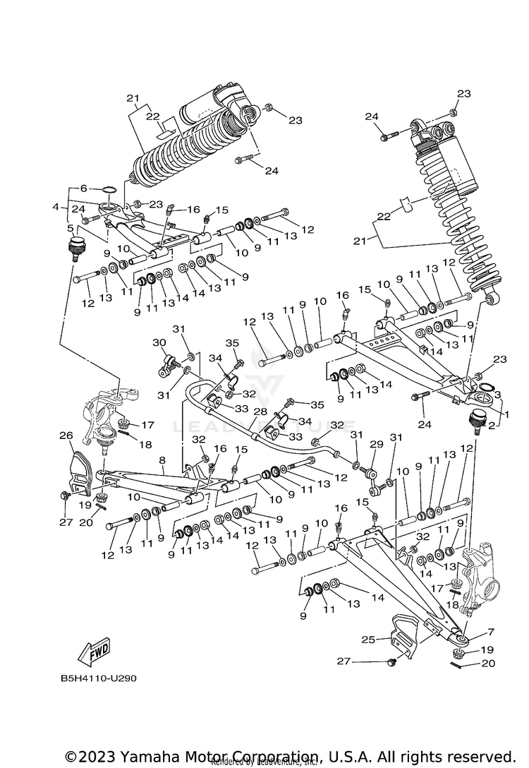 Front Suspension Wheel YXZ1000R EPS SS SE - YXZ10YESKW - 2019 Schematic