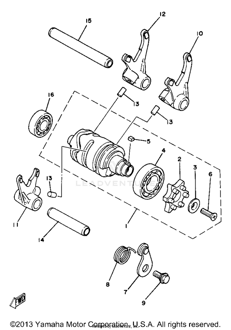 Shift Cam - Fork Schematic