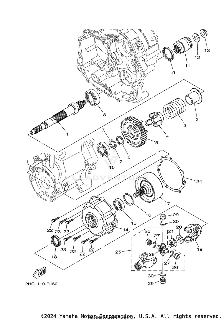 Middle Drive Gear Schematic