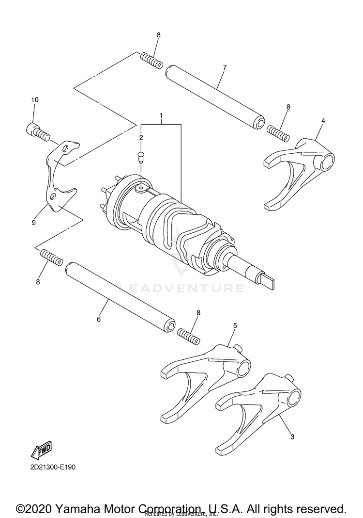 Shift Cam Fork Schematic