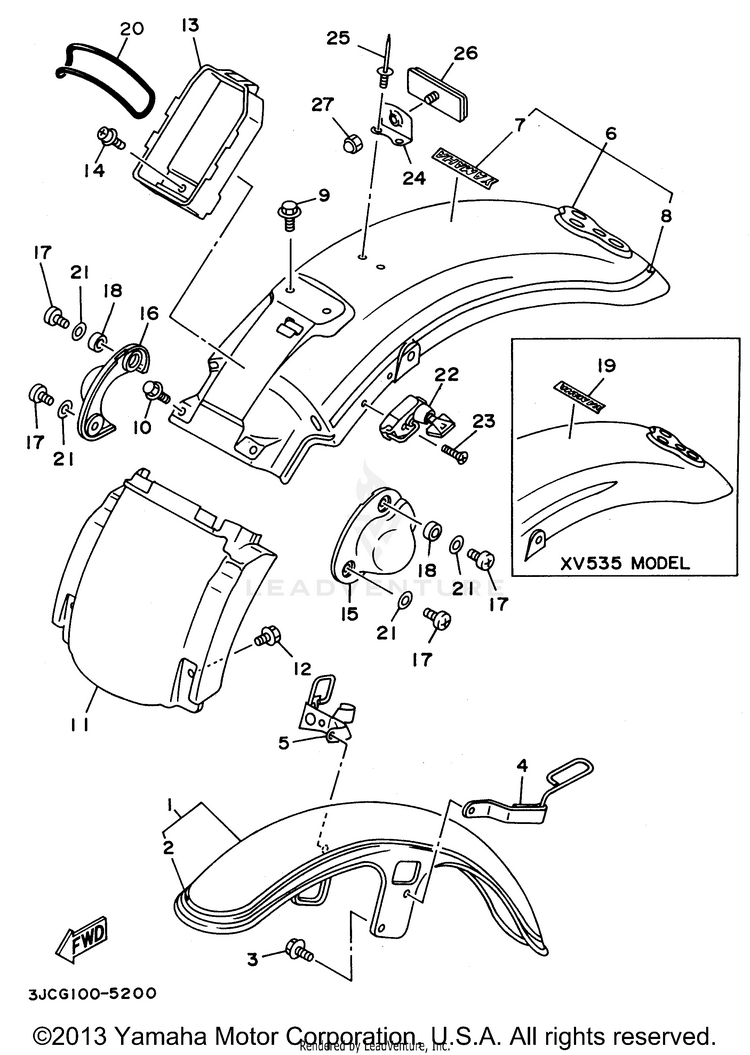 Fender VIRAGO 535 - XV535HC - 1996 Schematic