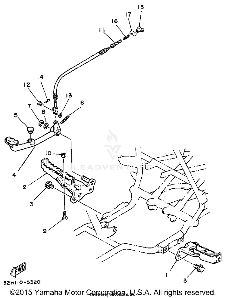 Stand - Footrest Schematic