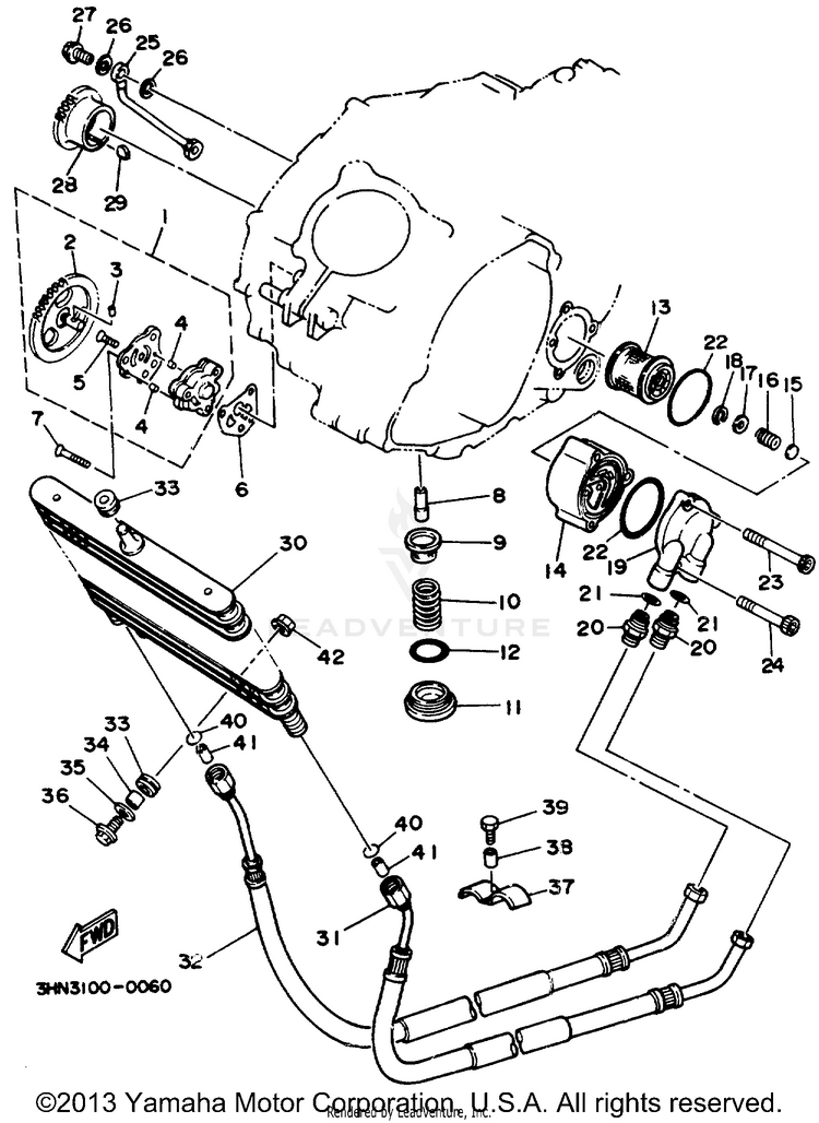 Oil Pump BIG BEAR (ME & NH Only) - YFM350FWD_MNH - 1992 Schematic