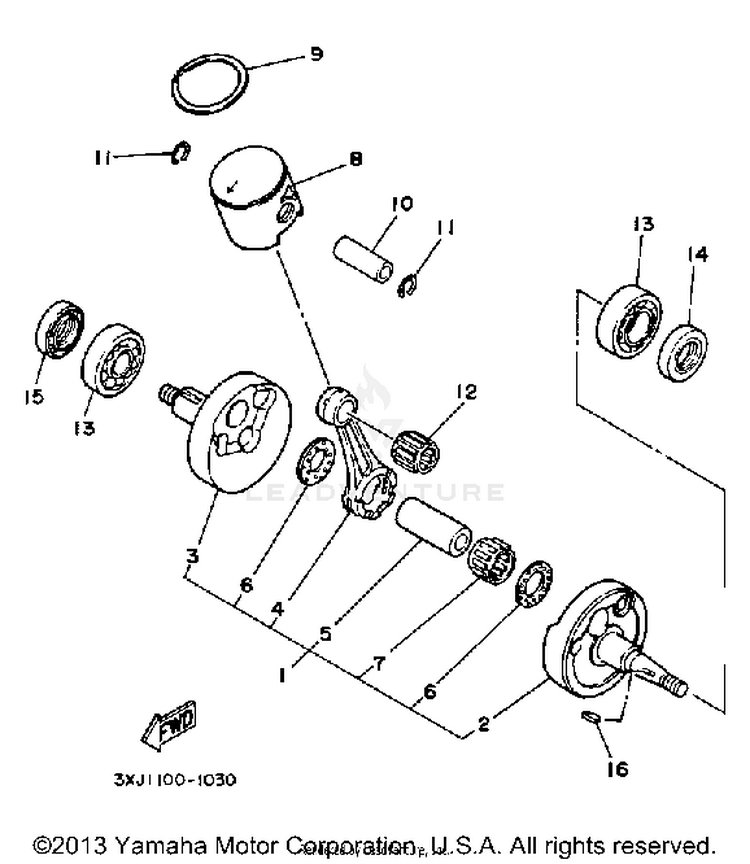 Crankshaft-Piston Schematic