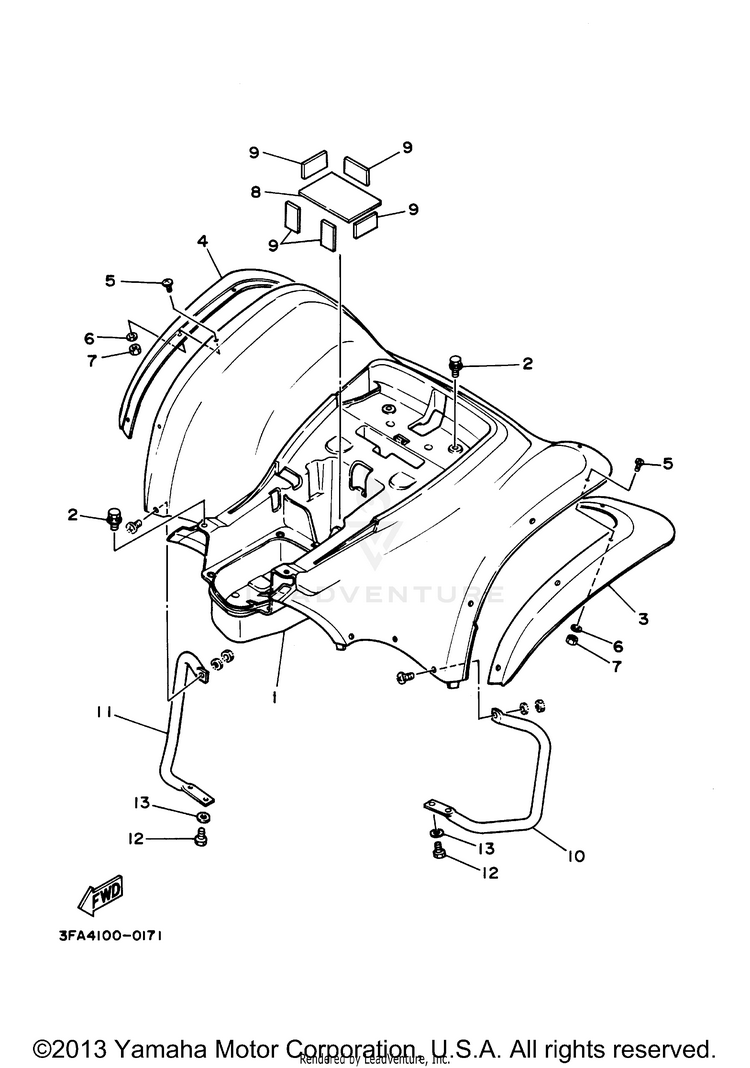 Rear Fender Schematic
