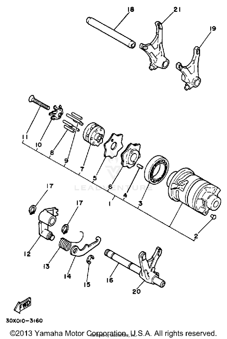 Shift Cam - Fork Schematic