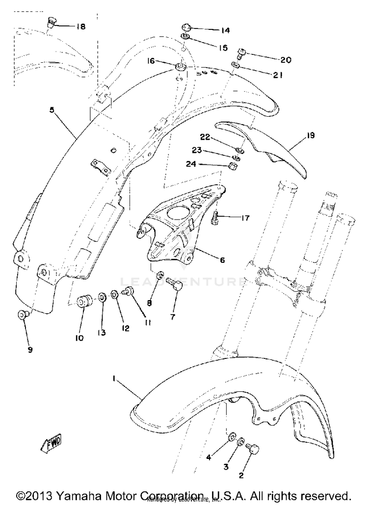 Front Fender - Rear Fender Schematic