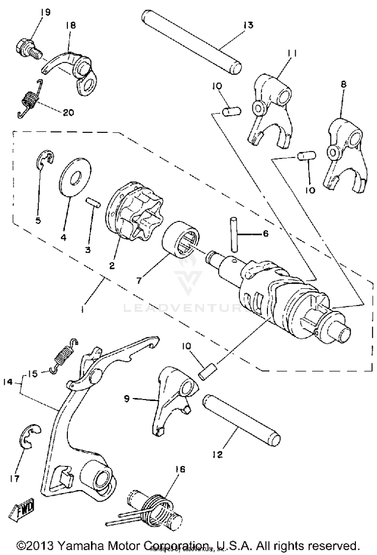 Shift Cam - Fork Schematic