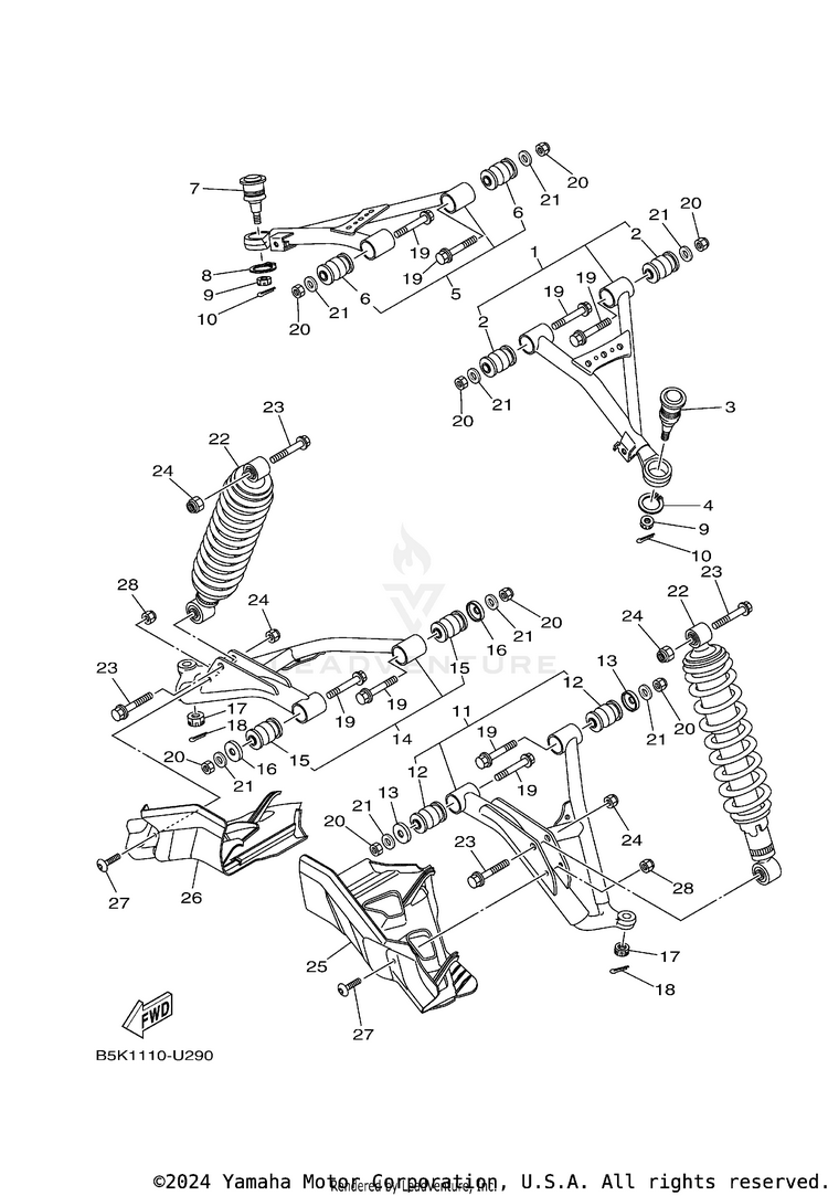 Front Suspension & Wheel Schematic