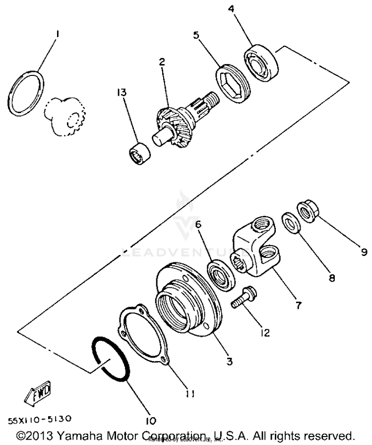 Middle Drive Gear Schematic