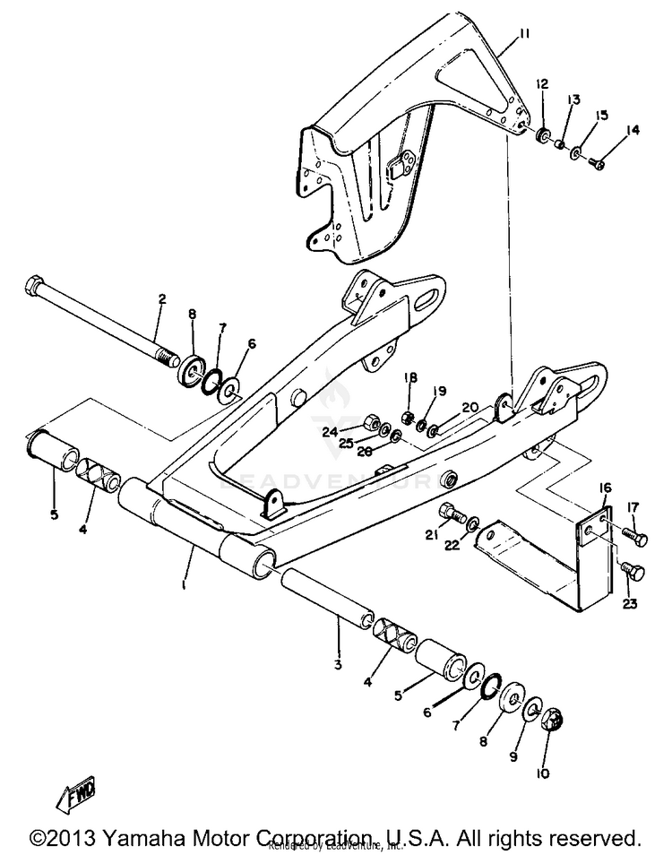 Rear Arm & Chain Case Schematic
