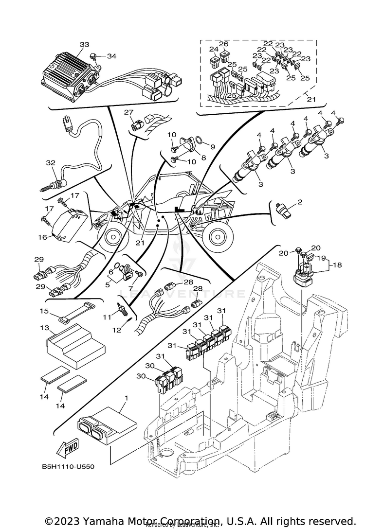 Electrical 1 YXZ1000R EPS SS - YXZ10YEXKD - 2019 Schematic