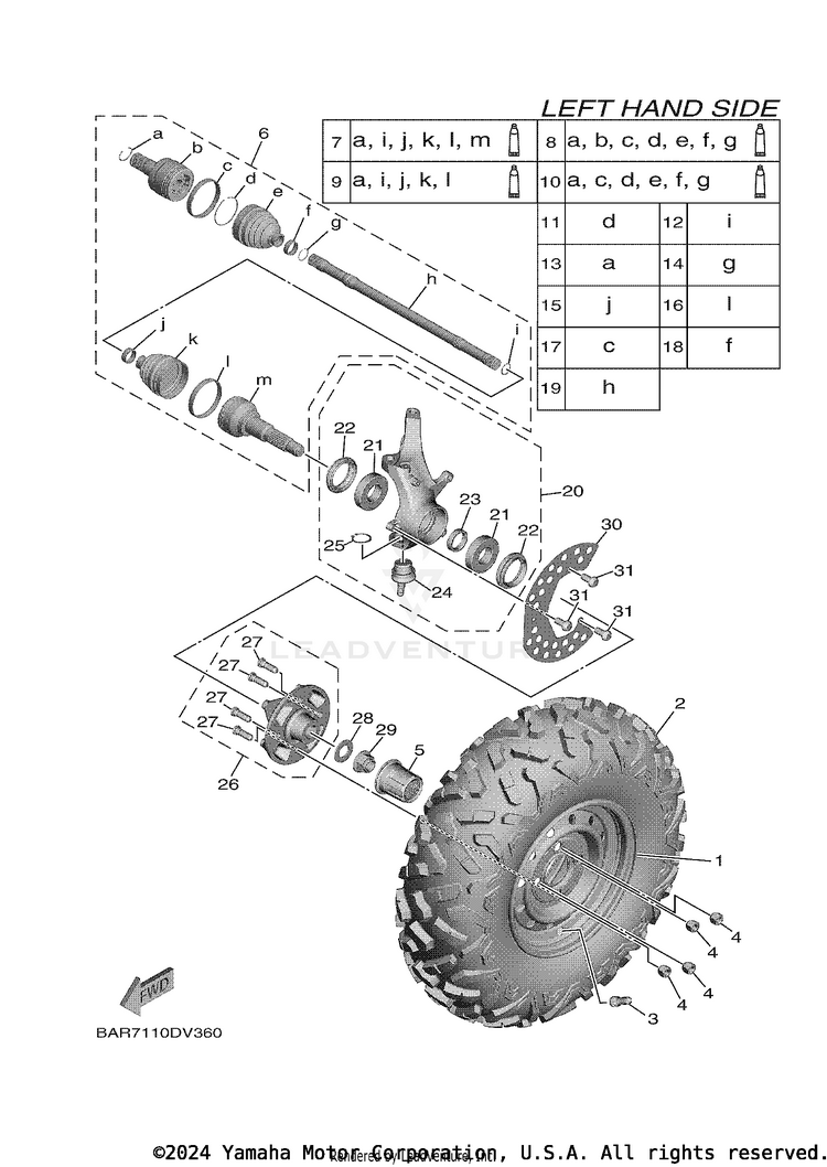 Front Wheel Schematic