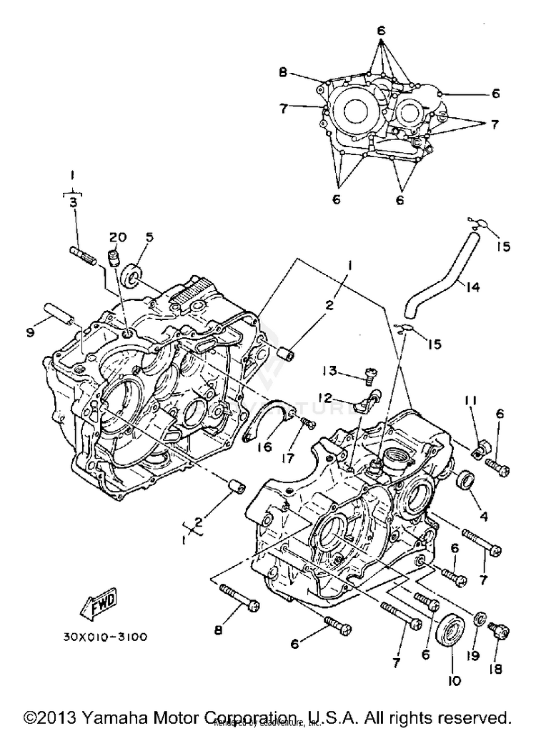 Crankcase Xt250l Schematic