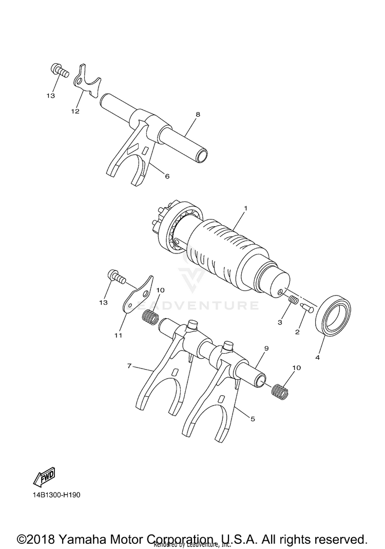 Shift Cam Fork Schematic