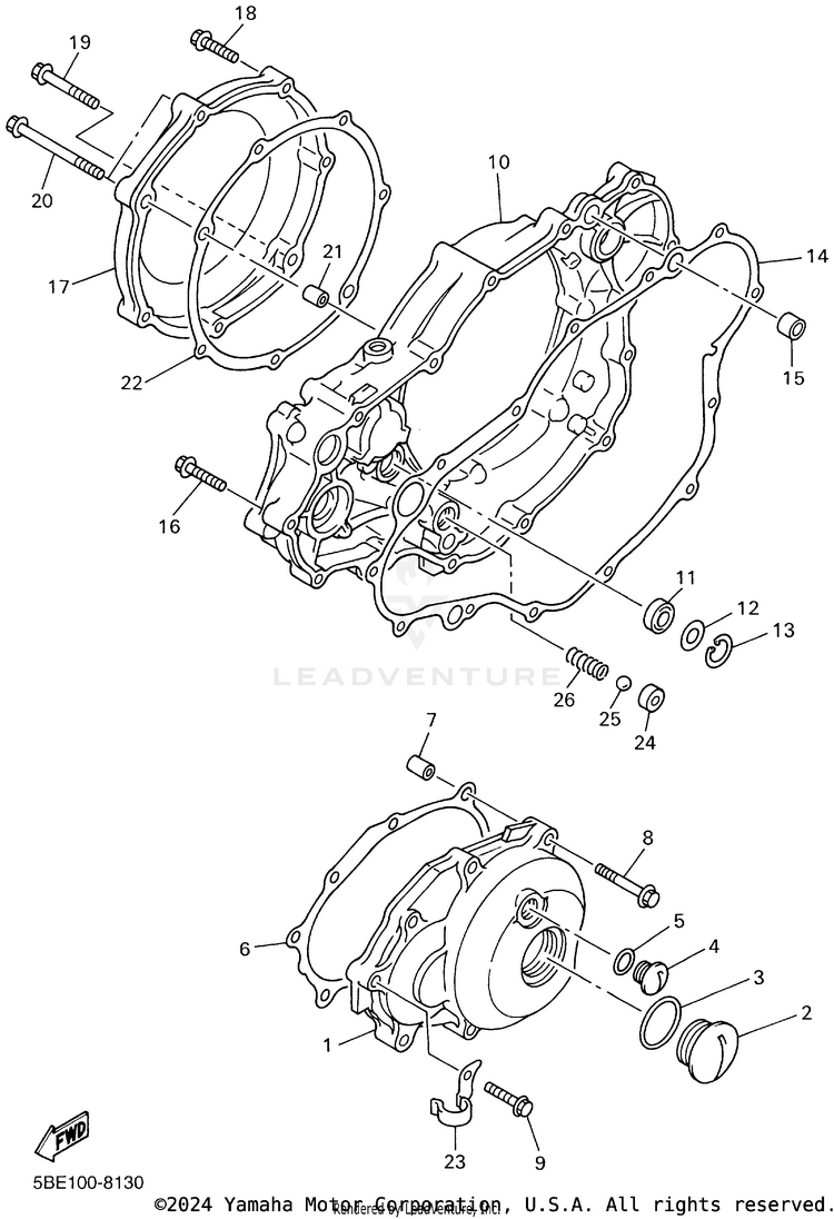 Crankcase Cover 1 Schematic
