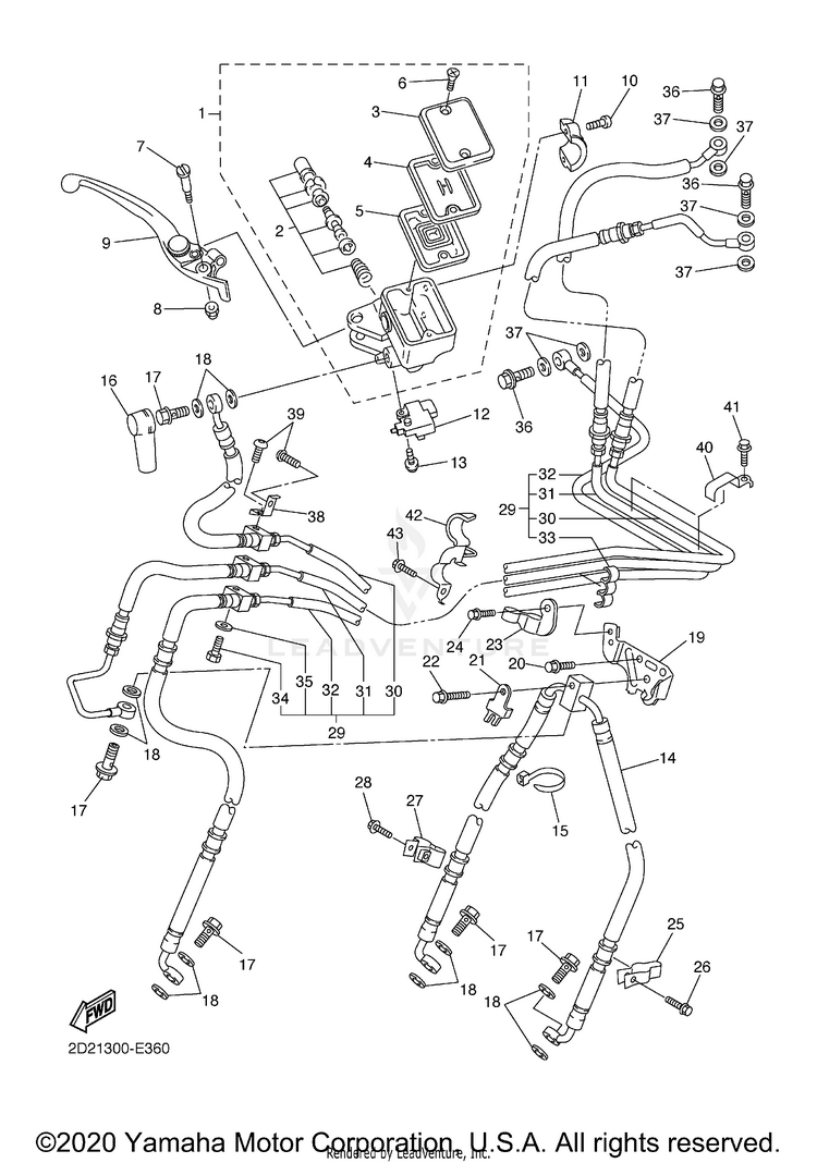 Front Master Cylinder Schematic