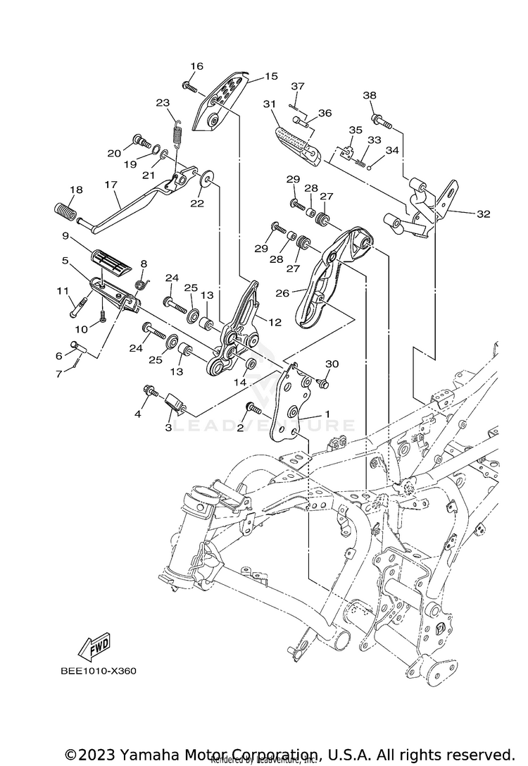 Stand & Footrest 2 Schematic