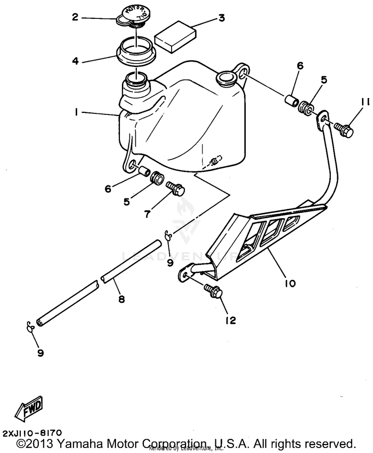 Oil Tank BLASTER - YFS200G - 1995 Schematic