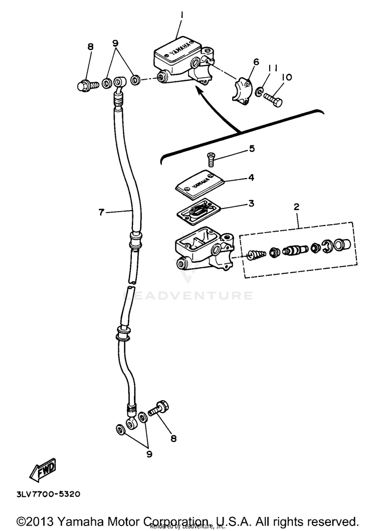 Front Master Cylinder Schematic