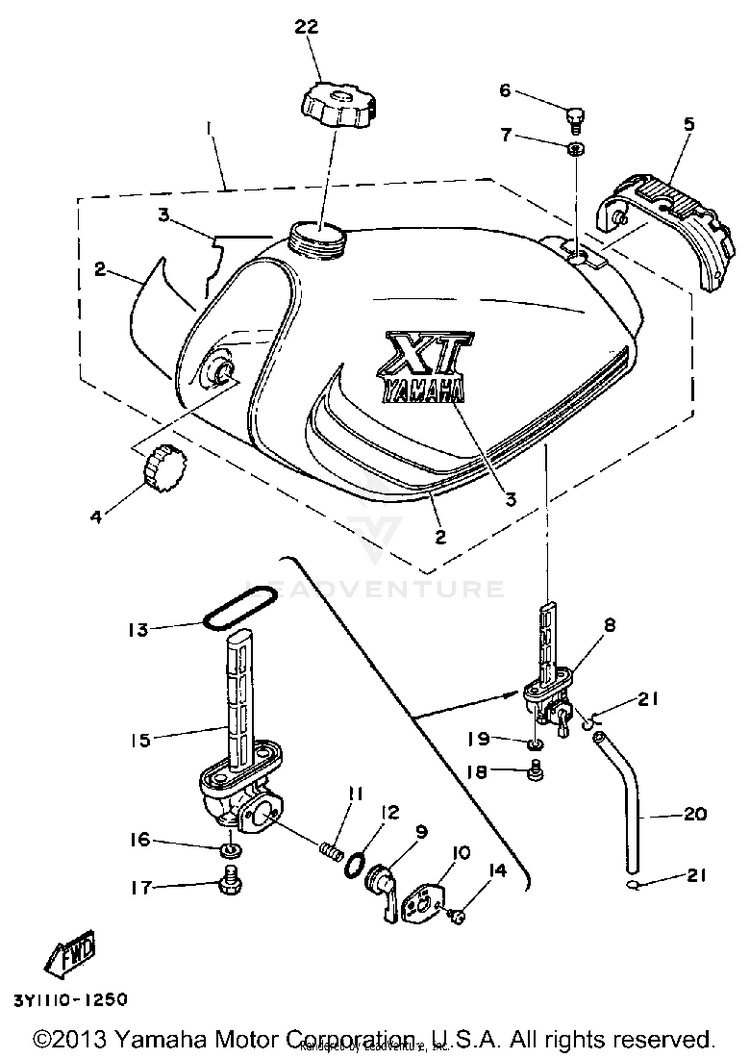 Fuel Tank Xt250k Schematic