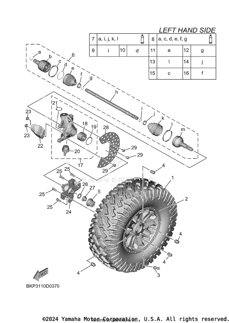 Front Wheel Schematic
