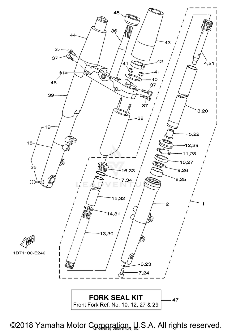 Front Fork Schematic