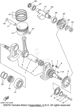 Crankshaft Piston Schematic