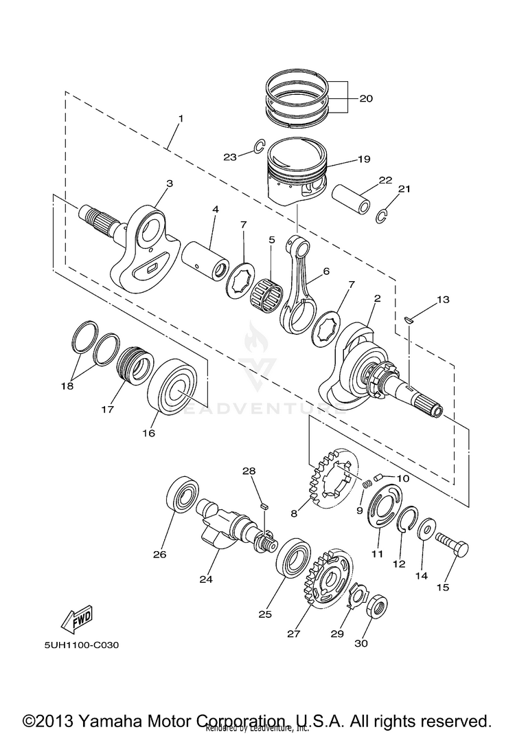 Crankshaft Piston Schematic