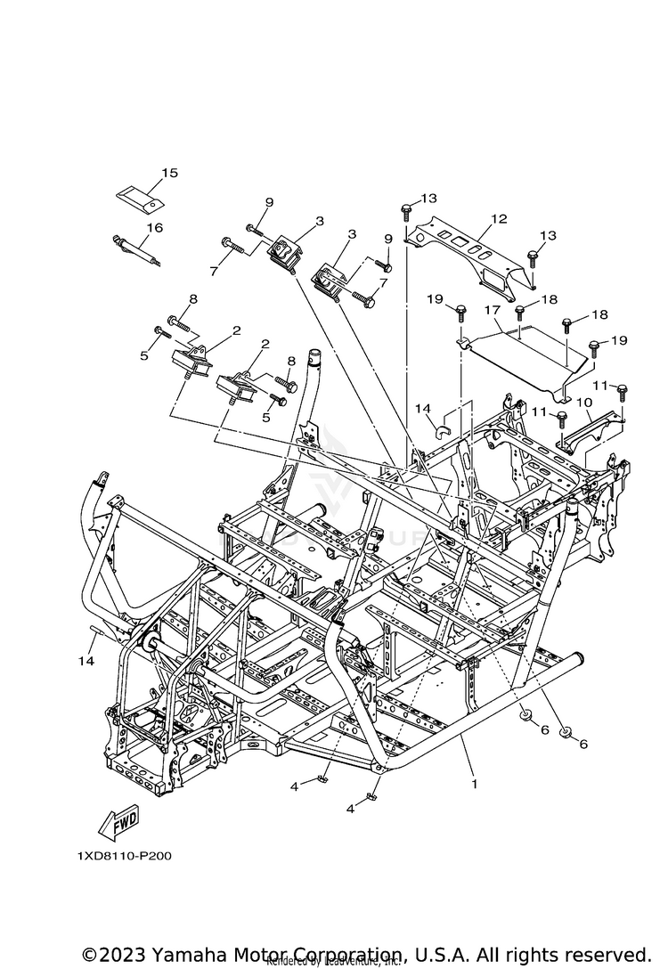 Frame VIKING EPS SE - YXM700PSFS - 2015 Schematic