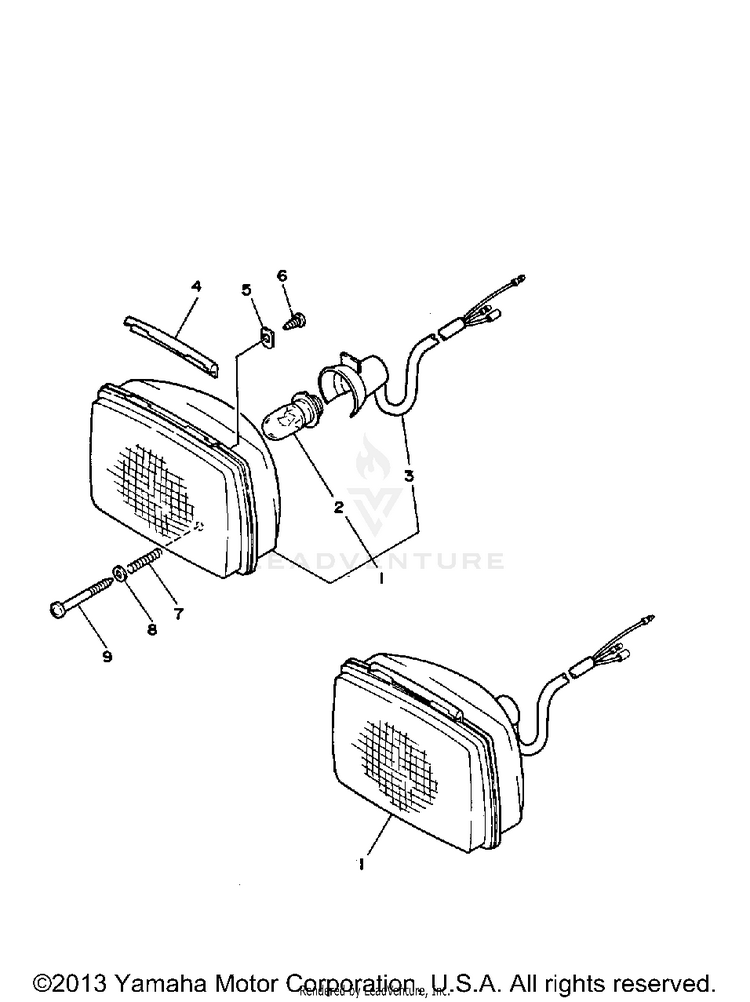 Headlight BIG BEAR - YFM350FWB_MNH - 1991 Schematic