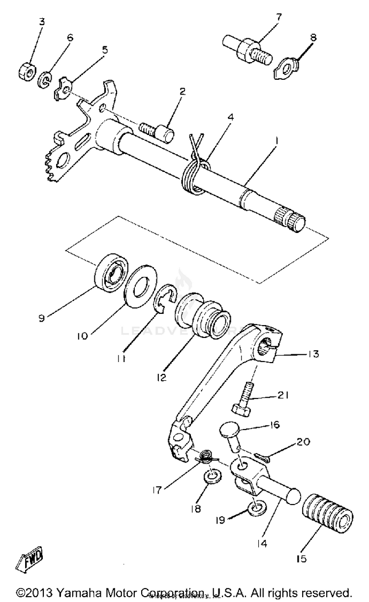 Shift Shaft-Pedal Schematic