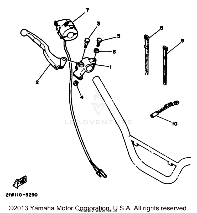 Handle Switch - Lever Schematic