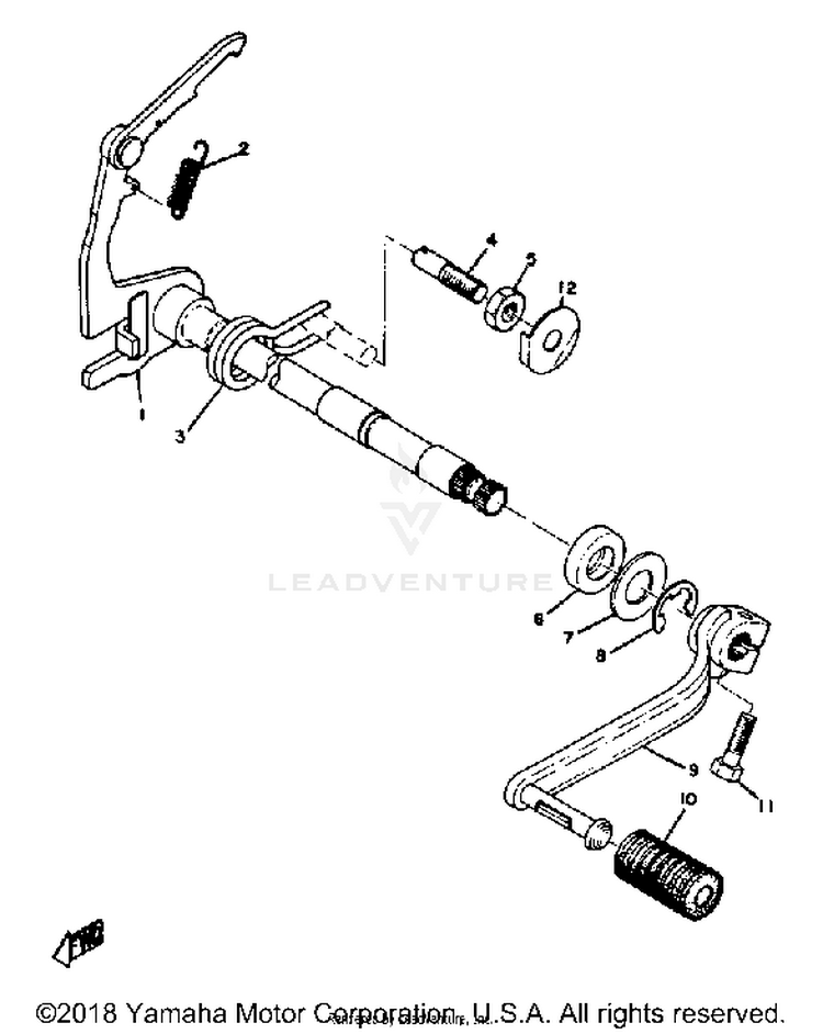 Shift Shaft AT3_CT3 - AT2 - 1972 Schematic