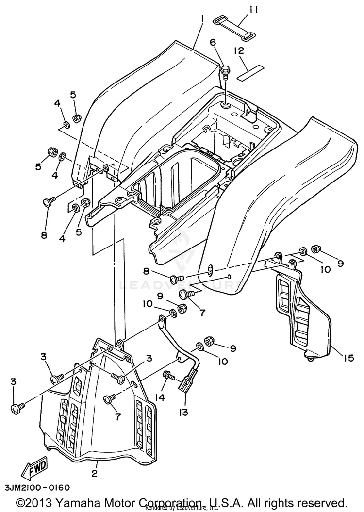 Rear Fender Schematic