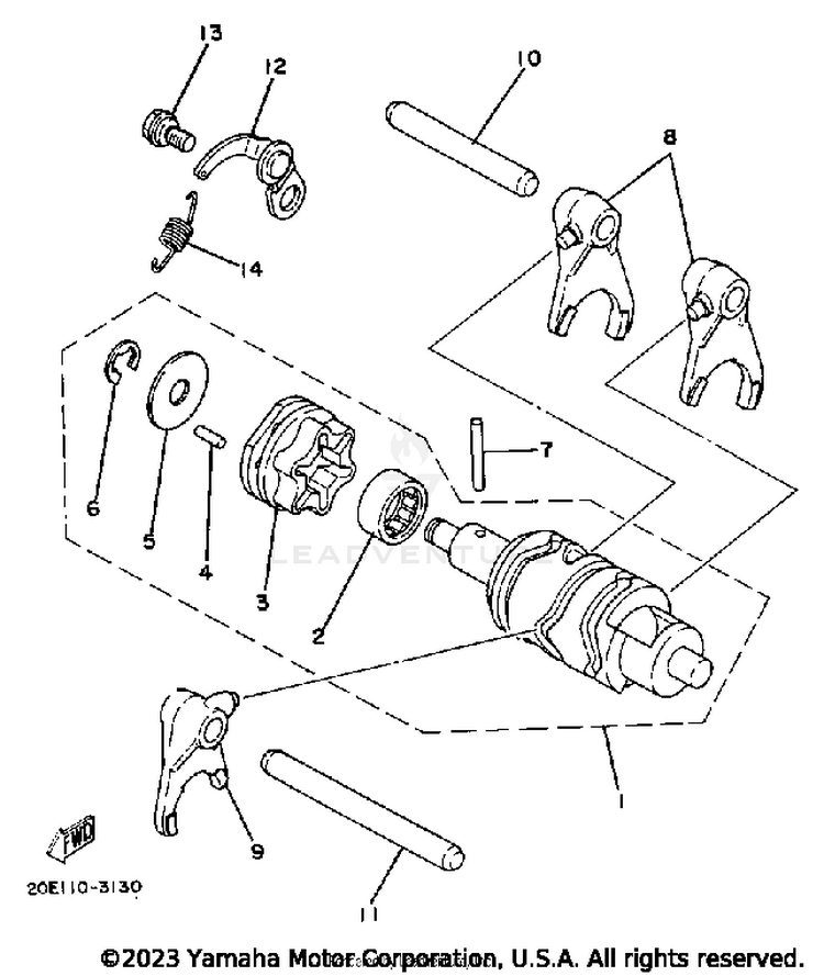 Shift Cam - Fork Schematic