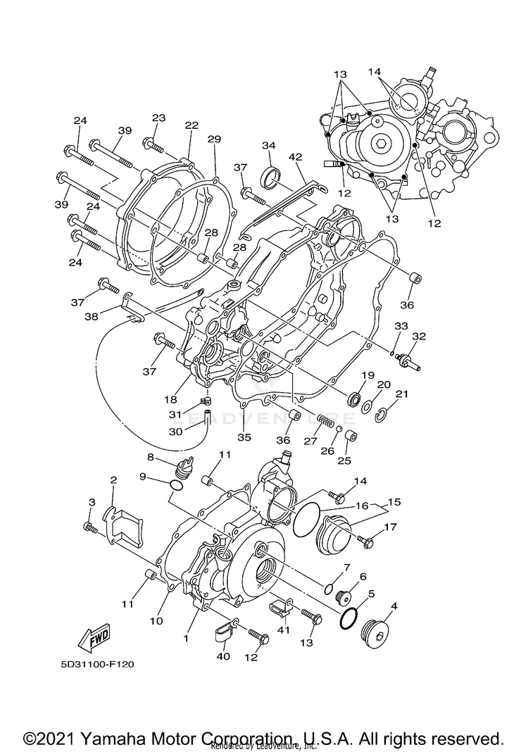 Crankcase Cover 1 YFZ450 SPECIAL EDITI - YFZ450SP2X - 2008 Schematic