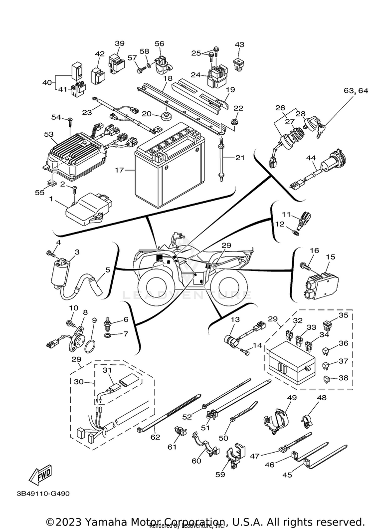 Electrical 1 GRIZZLY 700 SPECIAL EDITION - YFM7FGPSPX - 2008 Schematic