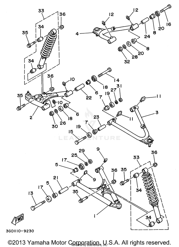 Front Suspension Wheel Schematic