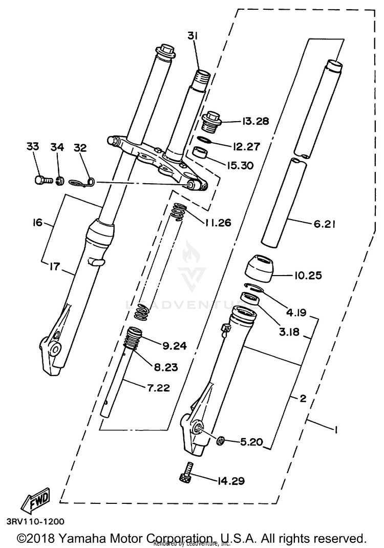 Front Fork Schematic