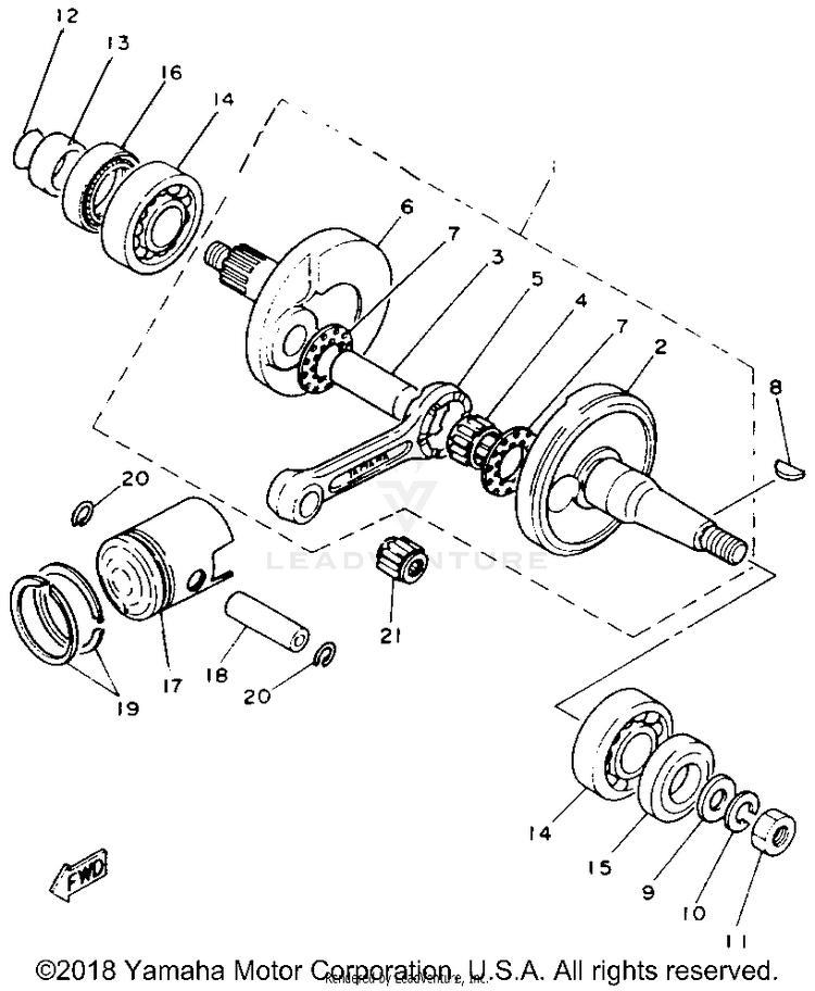 Crankshaft Piston Schematic