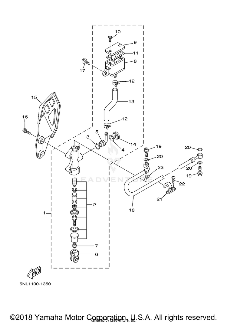 Rear Master Cylinder Schematic