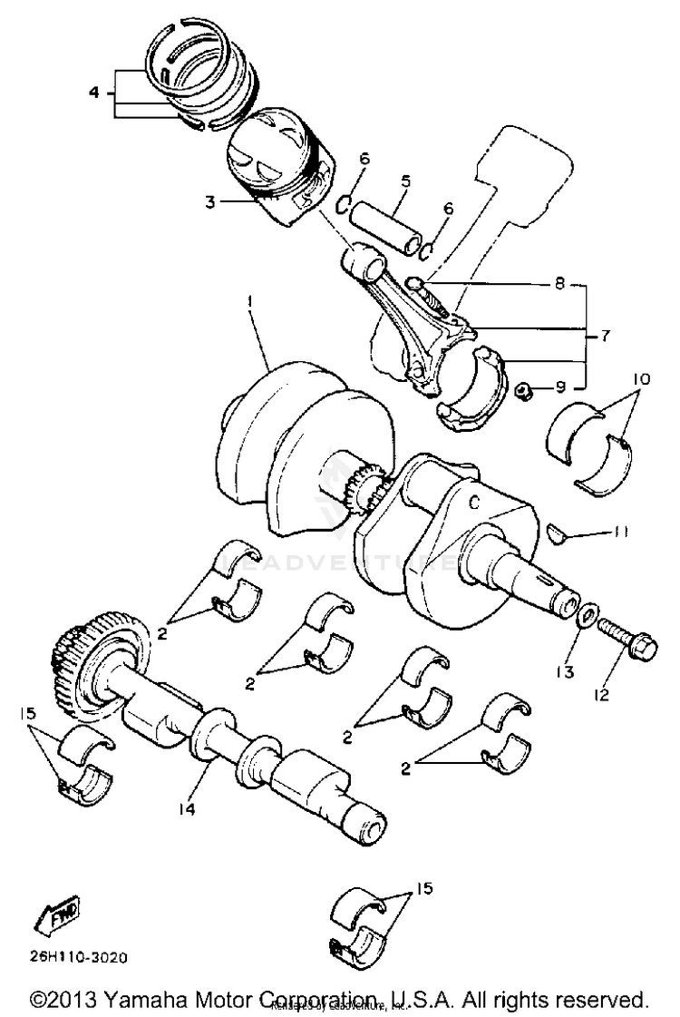 Crankshaft Piston Schematic