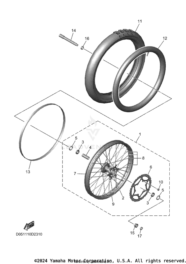 Front Wheel Schematic