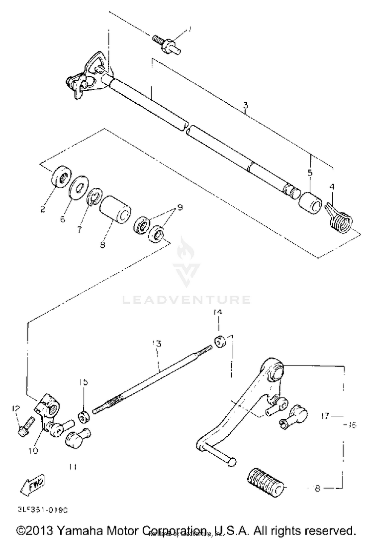 Shift Shaft Schematic
