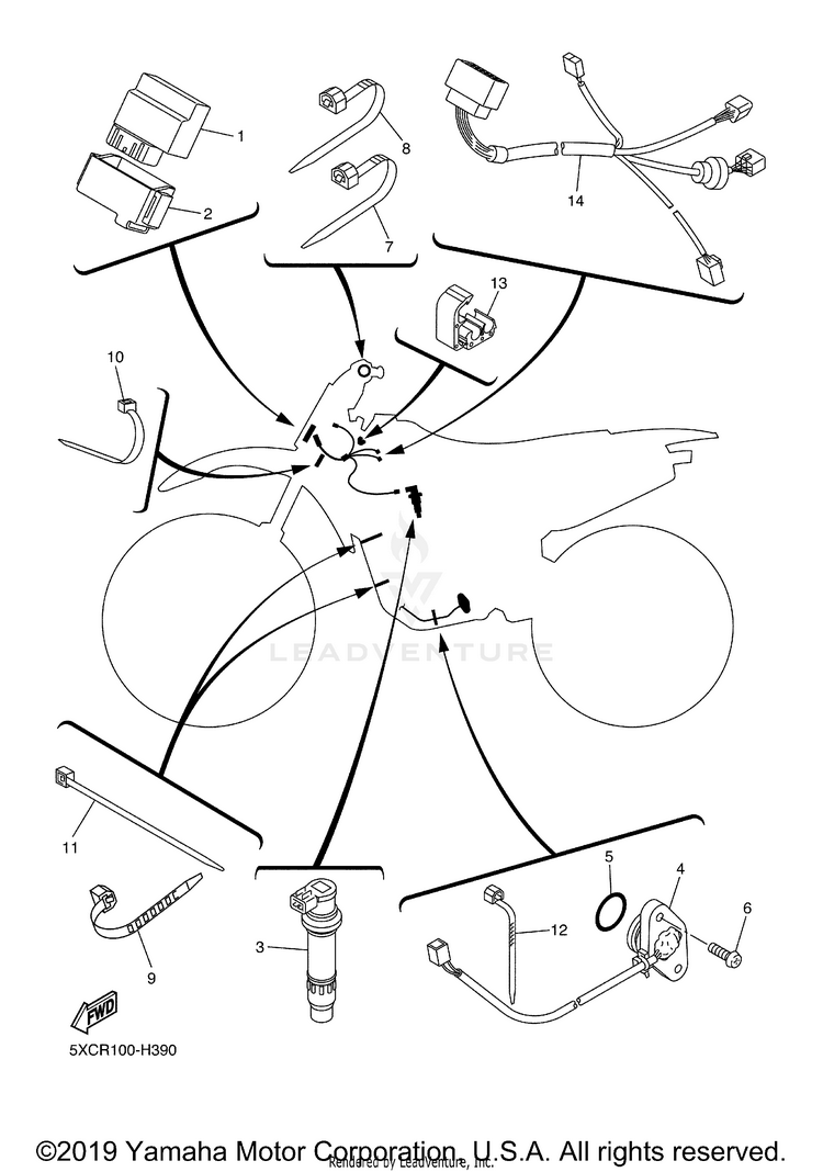 Electrical 1 YZ250F - YZ250FYL - 2009 Schematic