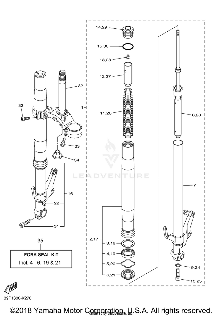 Front Fork Schematic