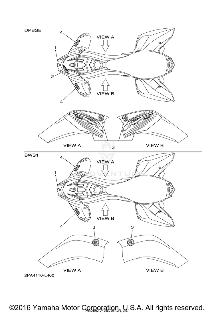 Graphics RAPTOR 125 - YFM125RBL - 2012 Schematic