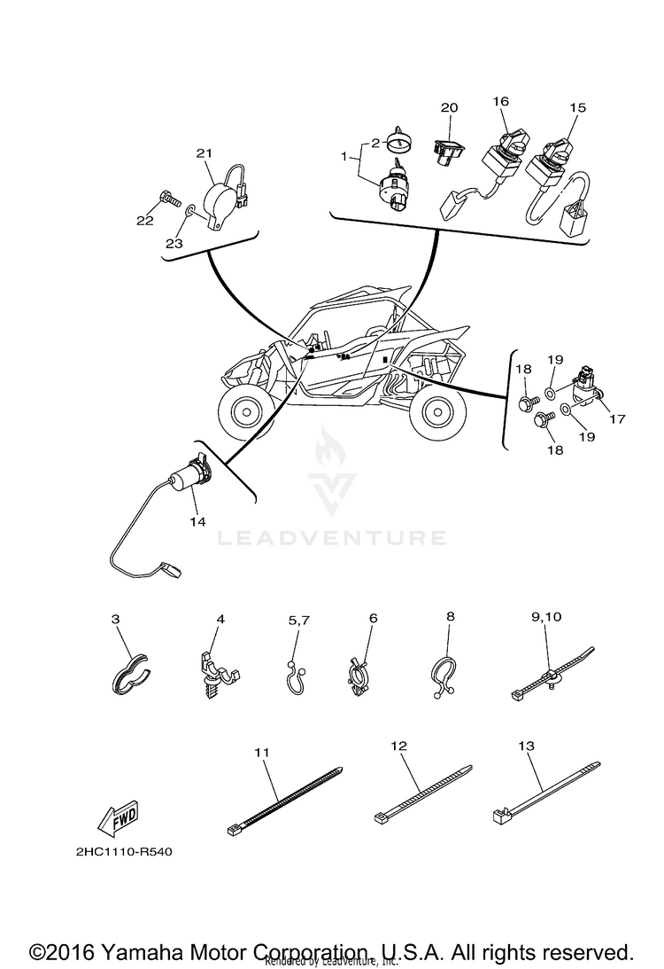 Electrical 3 YXZ1000R EPS - YXZ10YMXHO - 2017 Schematic